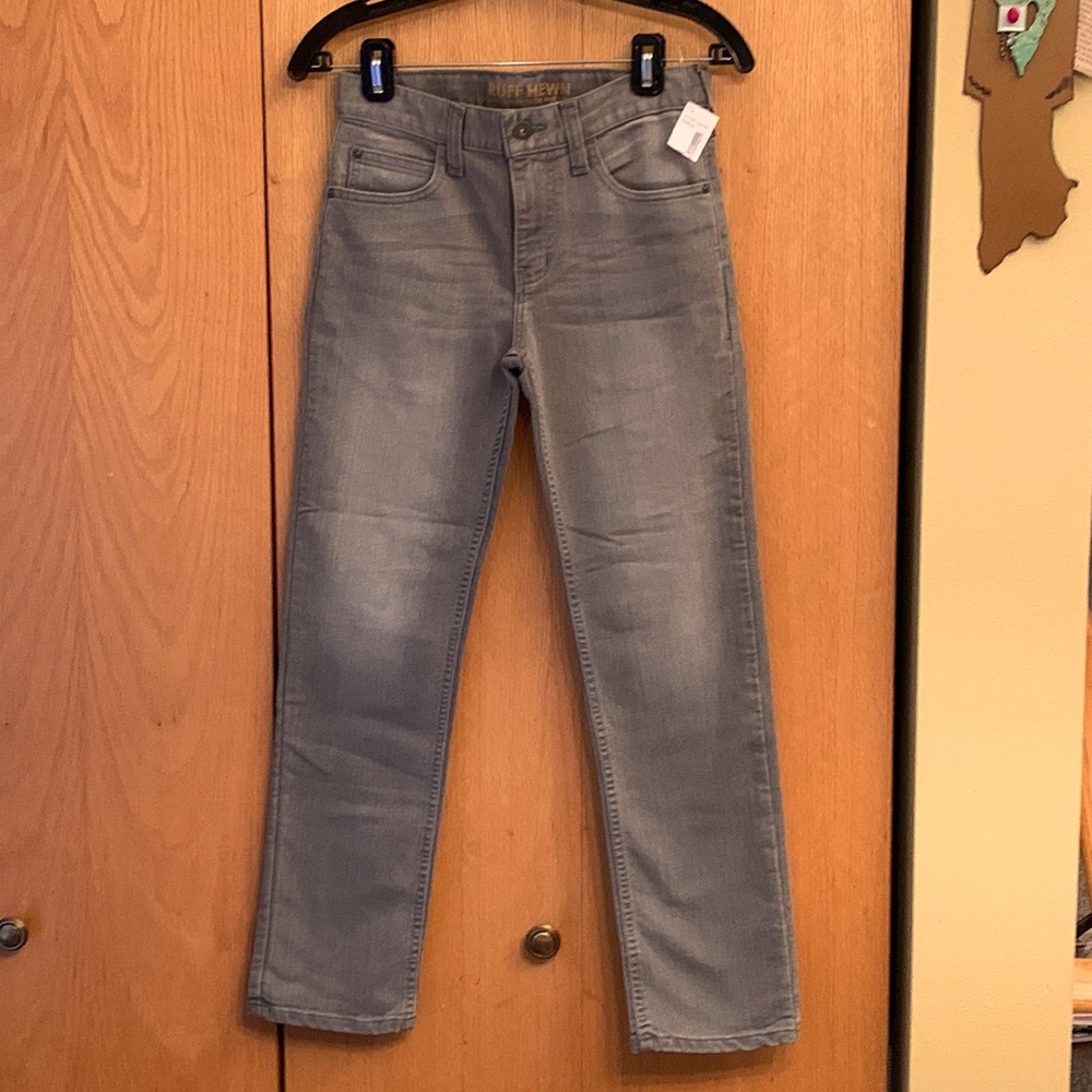 New with tags Ruff Hewn adjustable waist gray size 12 boy’s slim stretch jeans
